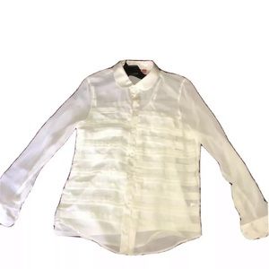 White Button-Up top with Cami